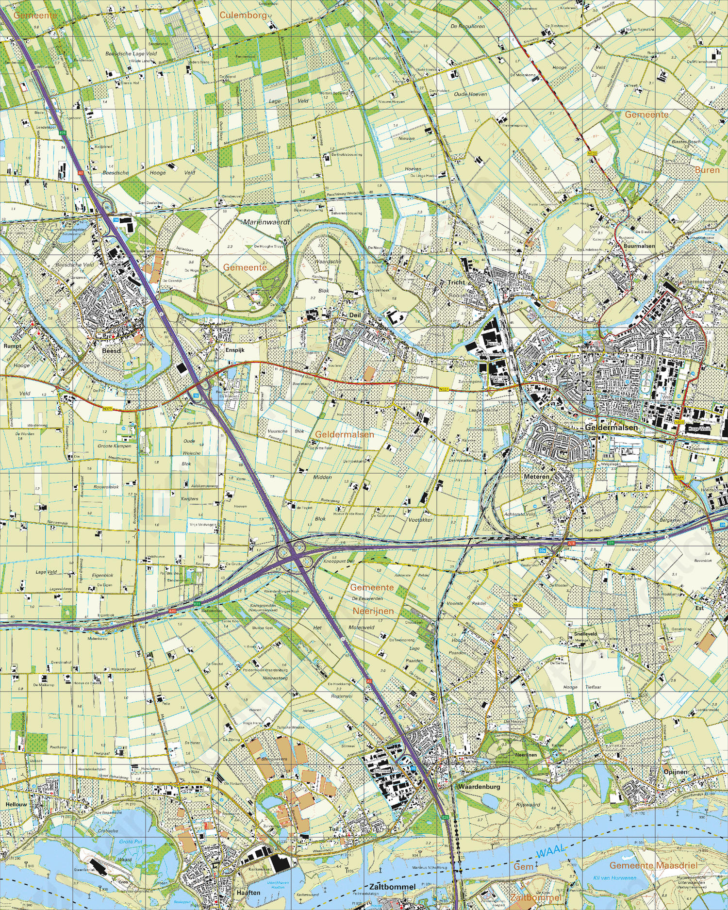 Topografische Kaart 39C Geldermalsen Topografische Kaart 39C Geldermalsen