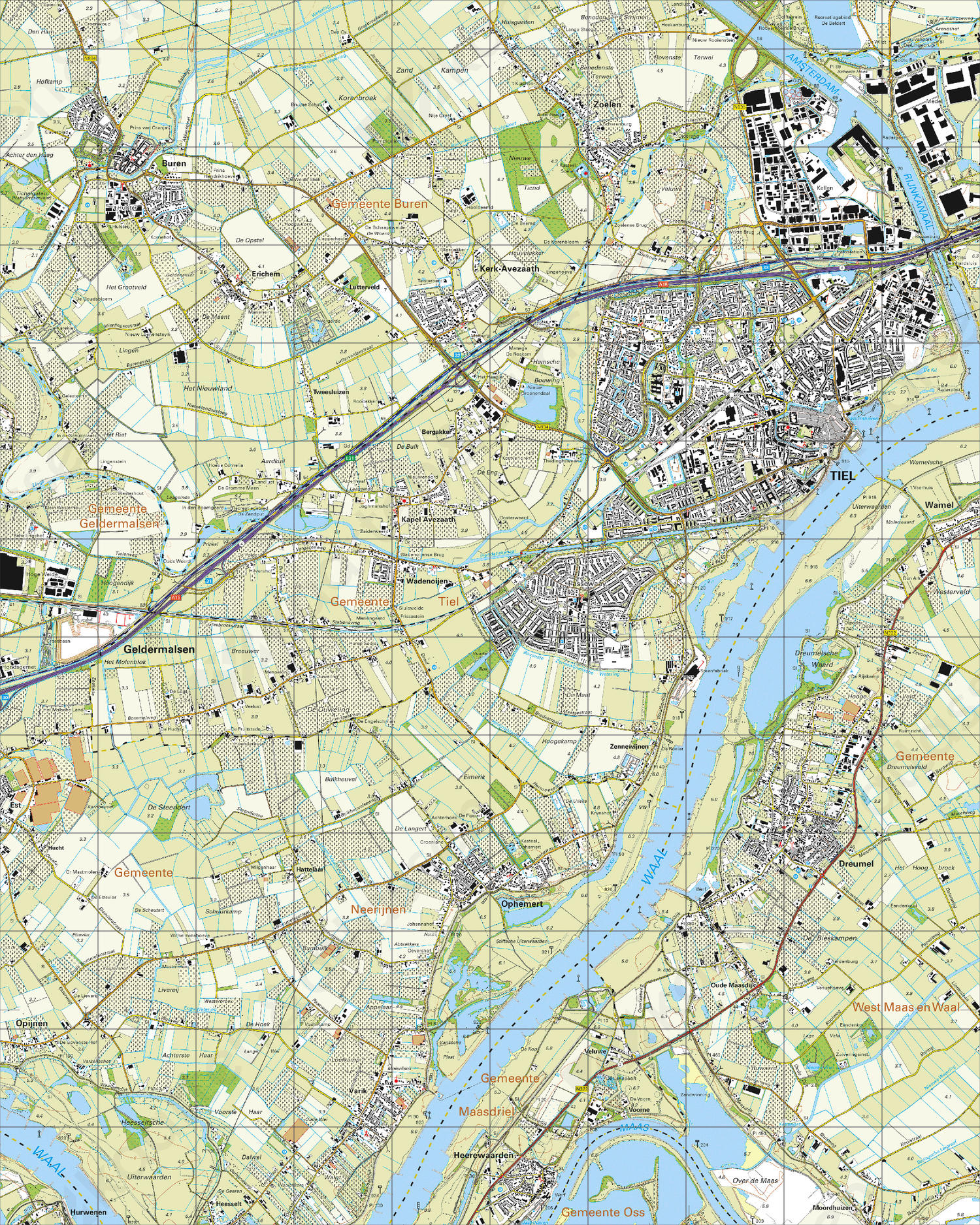 Digitale Topografische Kaart 39D Tiel