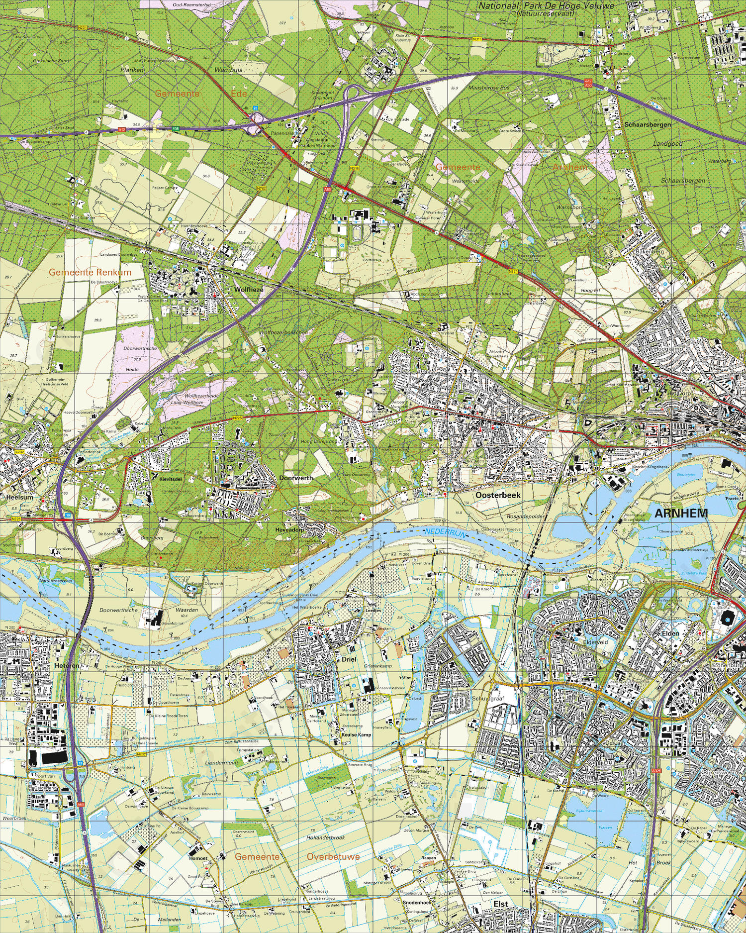 Topografische Kaart 40A Oosterbeek Digitale Topografische Kaart 40A Oosterbeek
