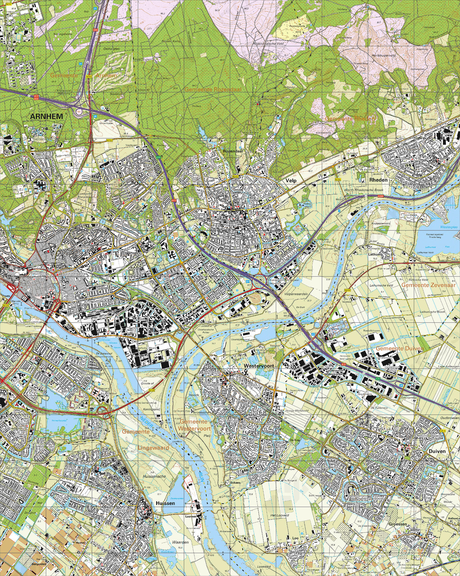 Topografische Kaart 40B Arnhem