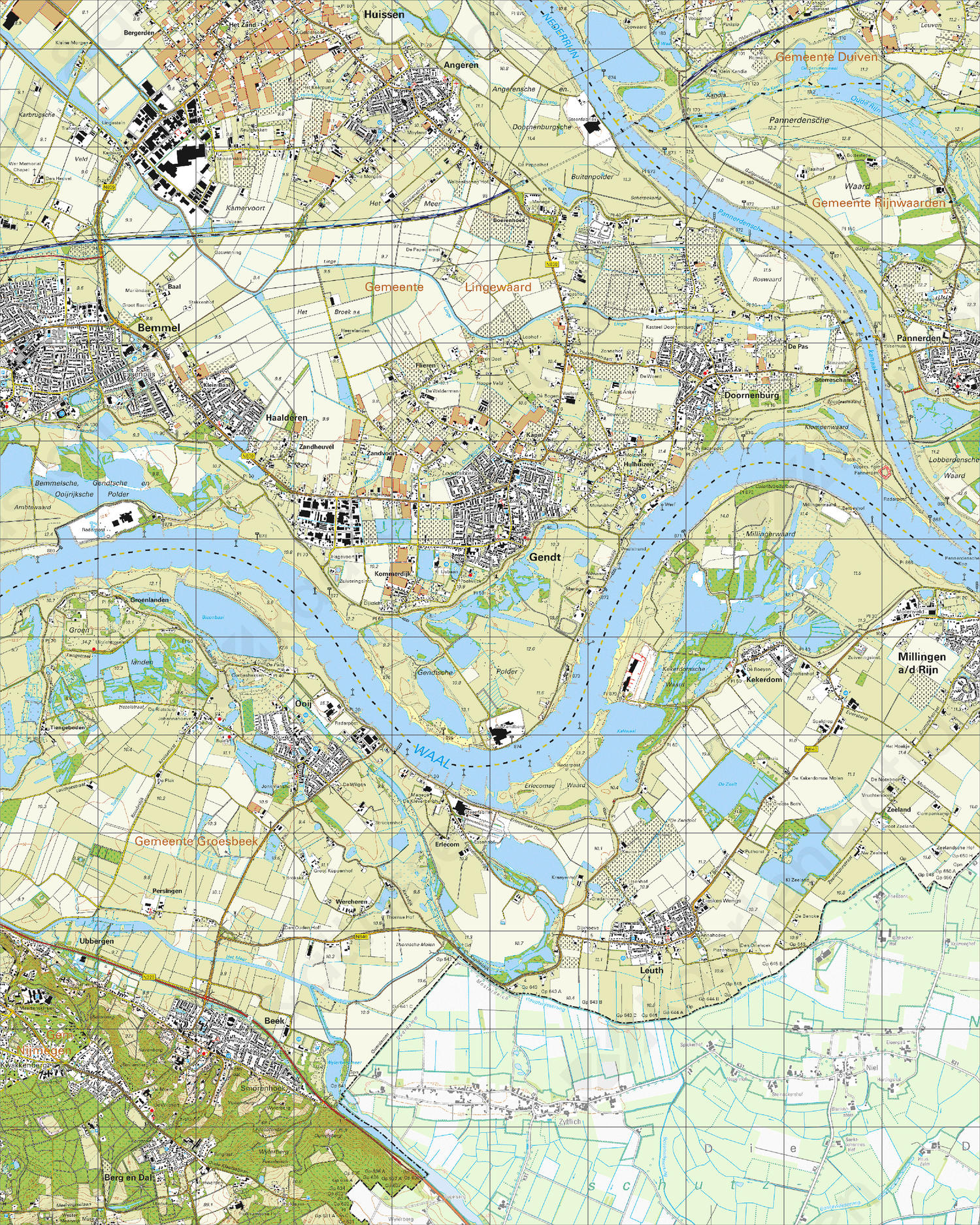 Digitale Topografische Kaart 40D Gendt