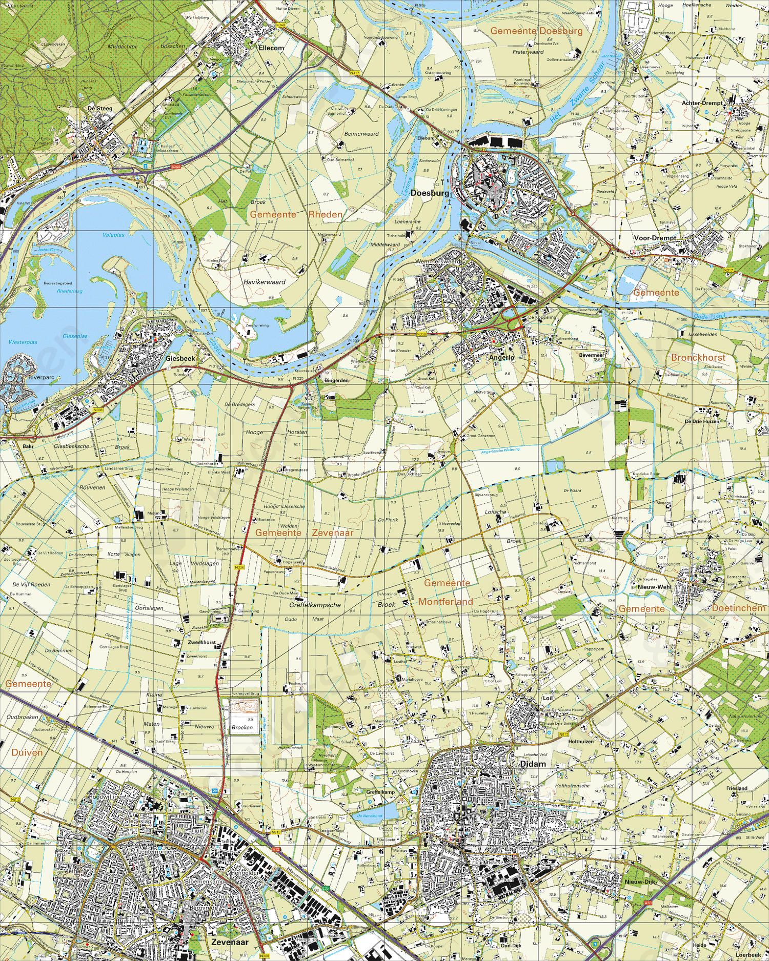 Digitale Topografische Kaart 40E Doesburg