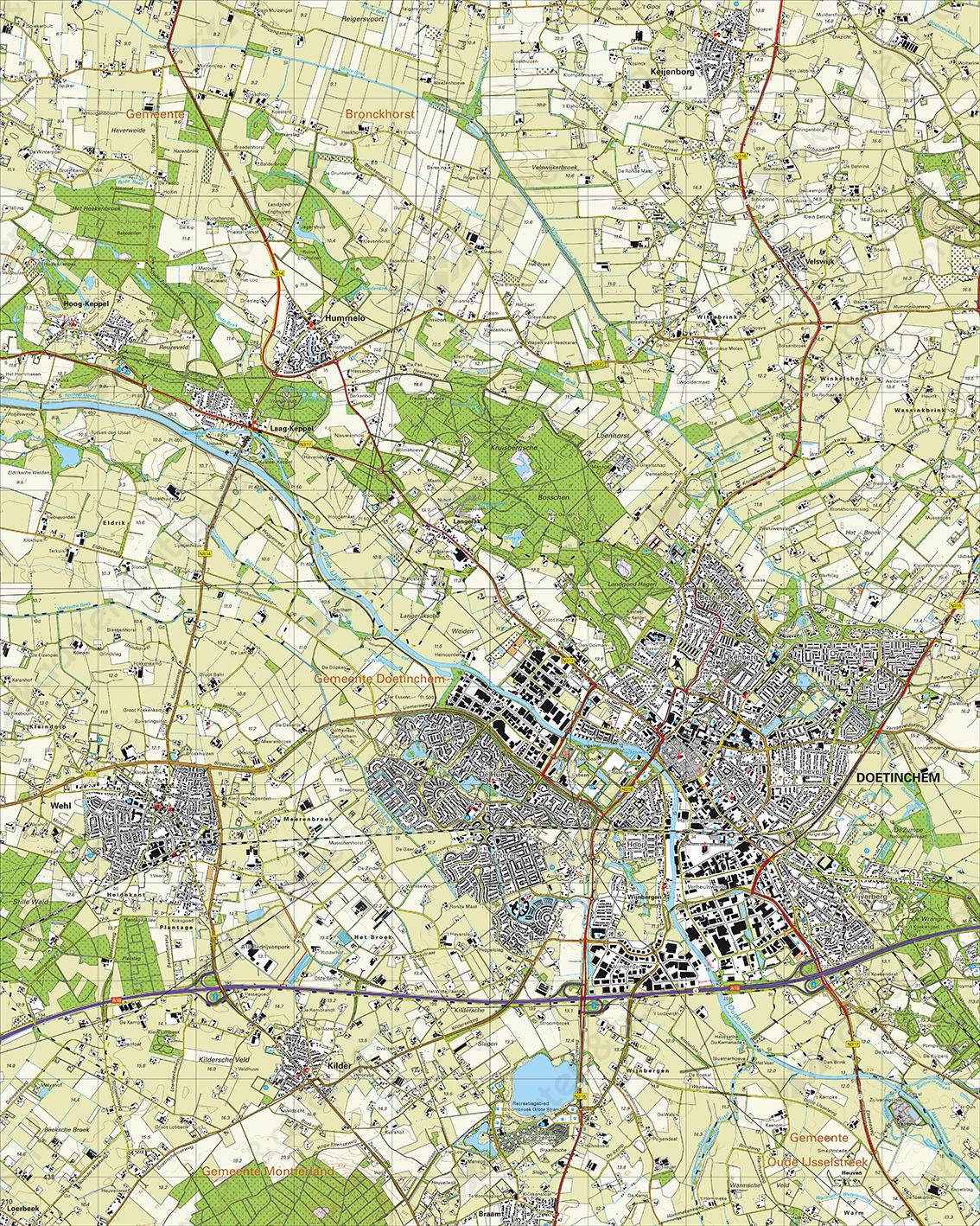 Digitale Topografische Kaart 40F Doetinchem