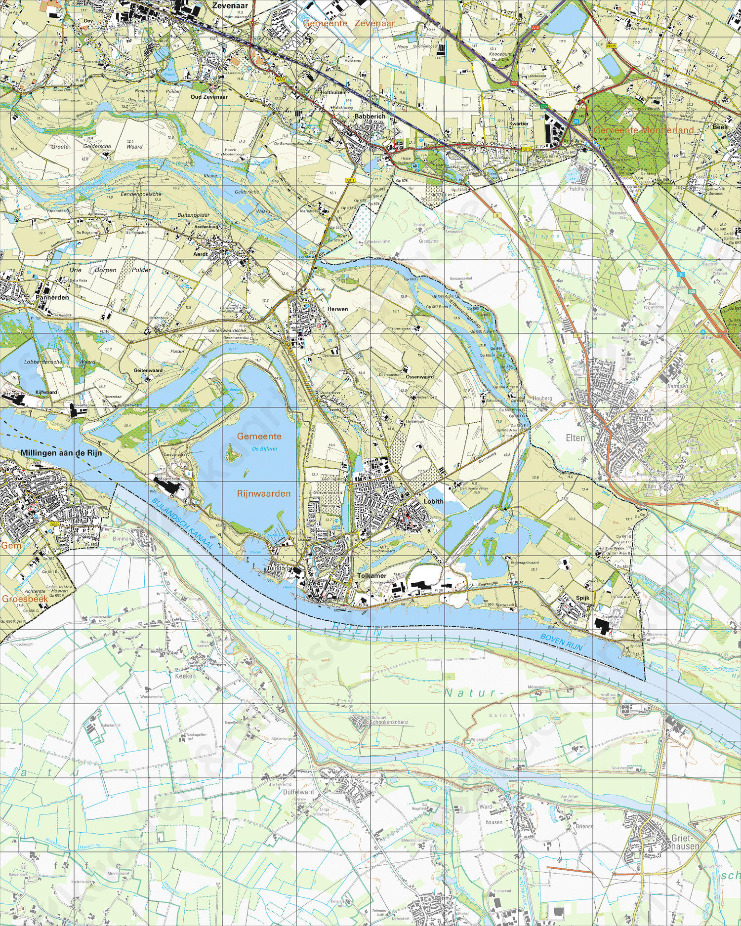 Digitale Topografische Kaart 40G Lobith