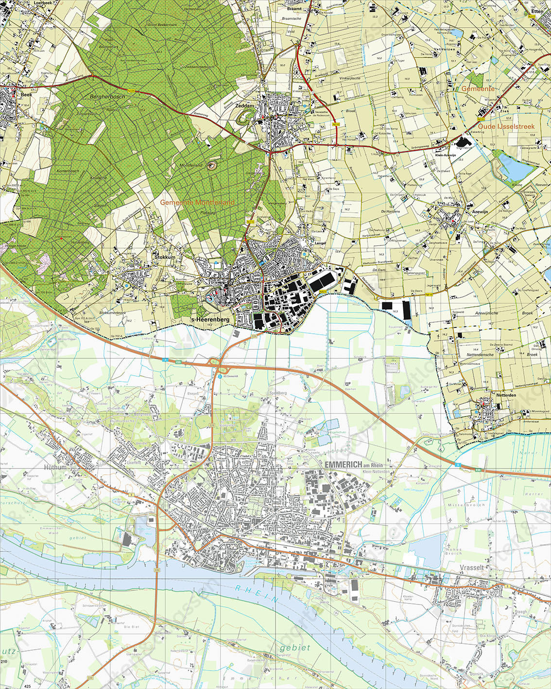 Digitale Topografische Kaart 40H 's-Heerenberg 