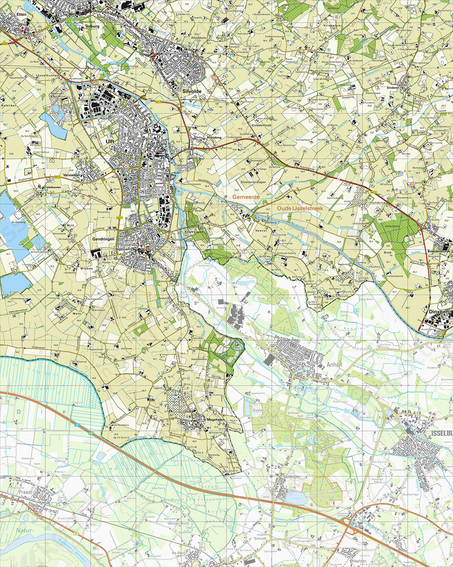 Topografische Kaart 41C Ulft