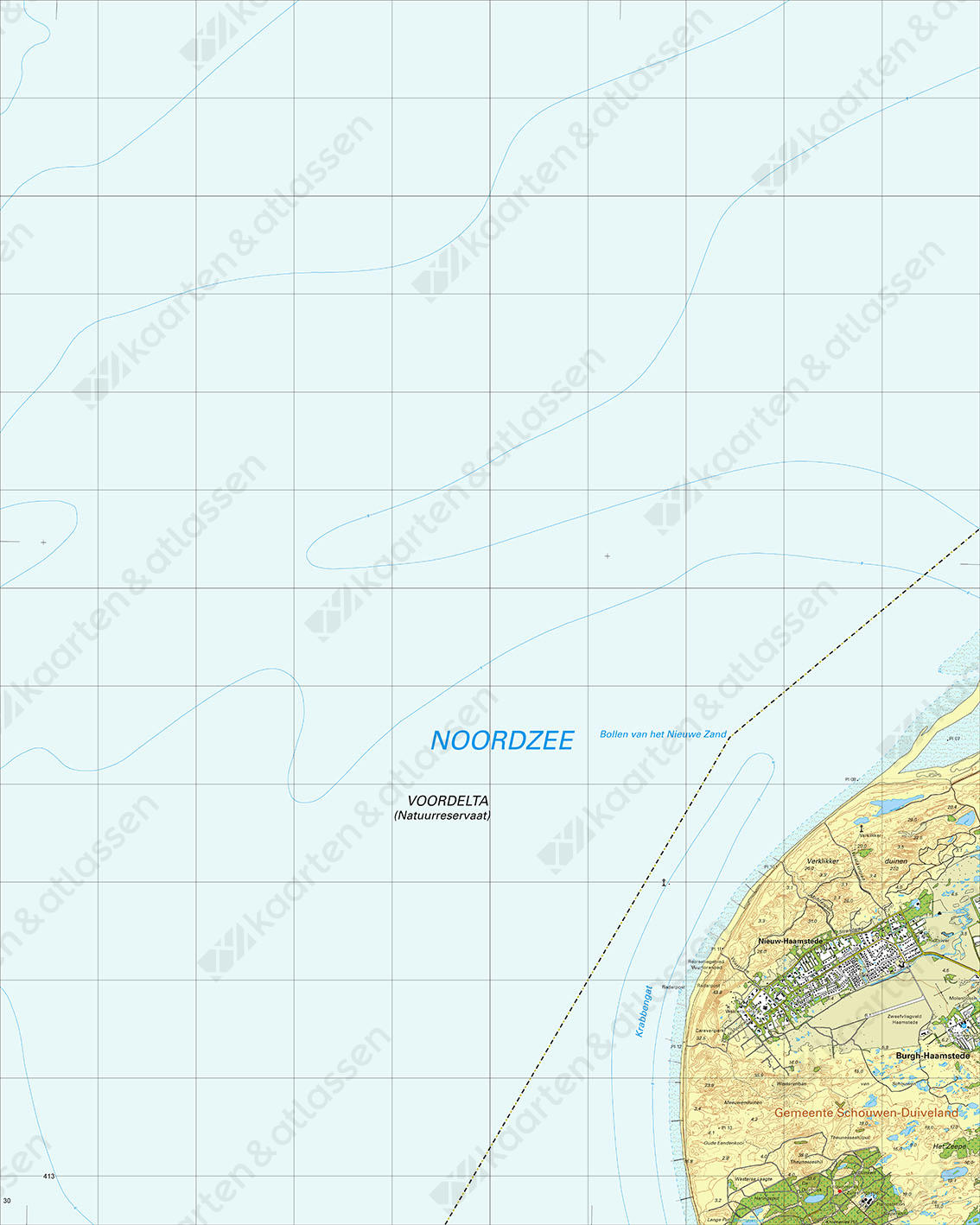 Digitale Topografische Kaart 42B Nieuw-Haamstede