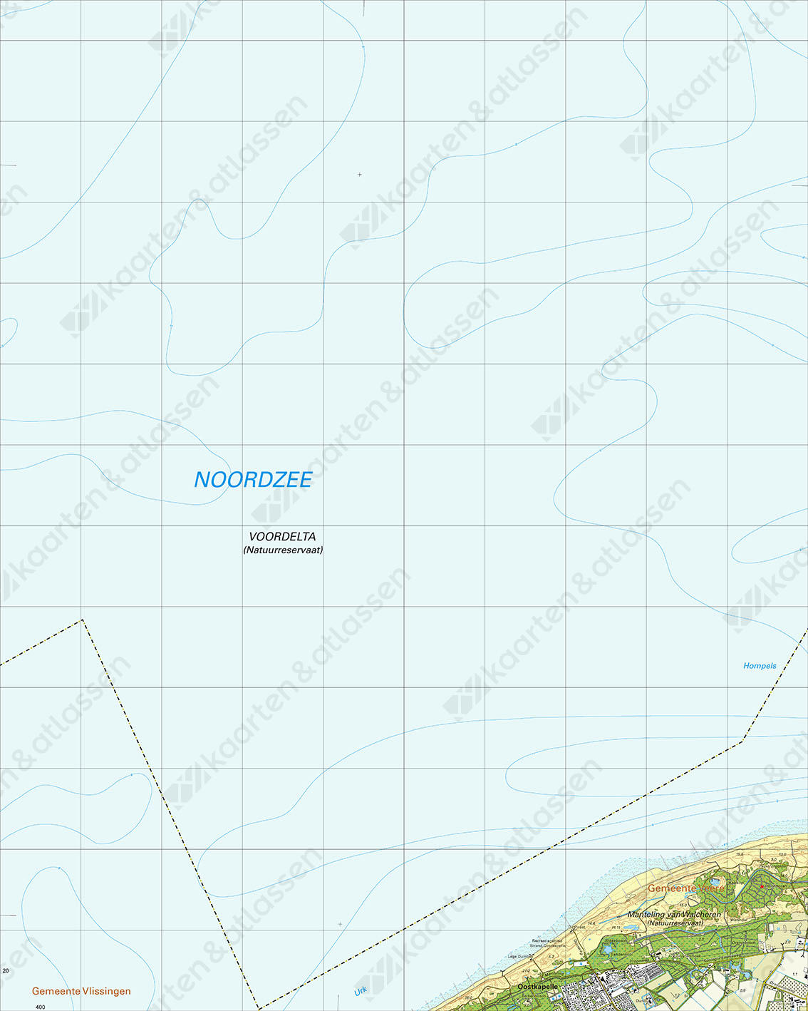 Digitale Topografische Kaart 42C Oostkapelle 