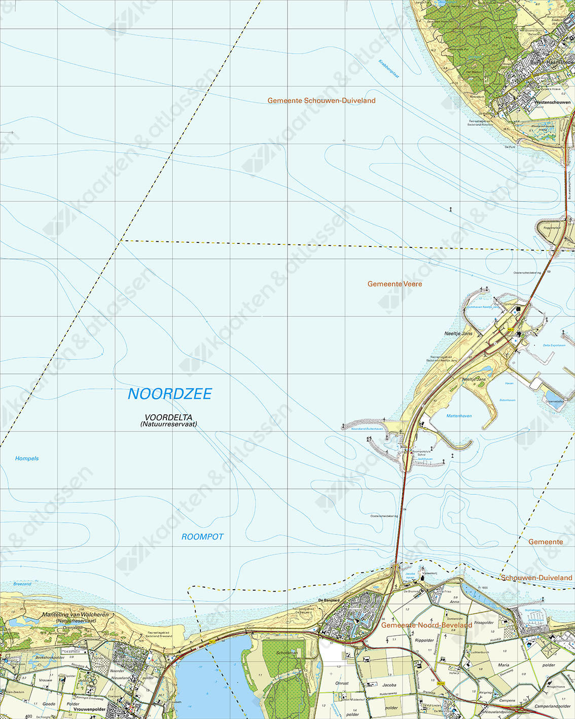 Digitale Topografische Kaart 42D Vrouwenpolder