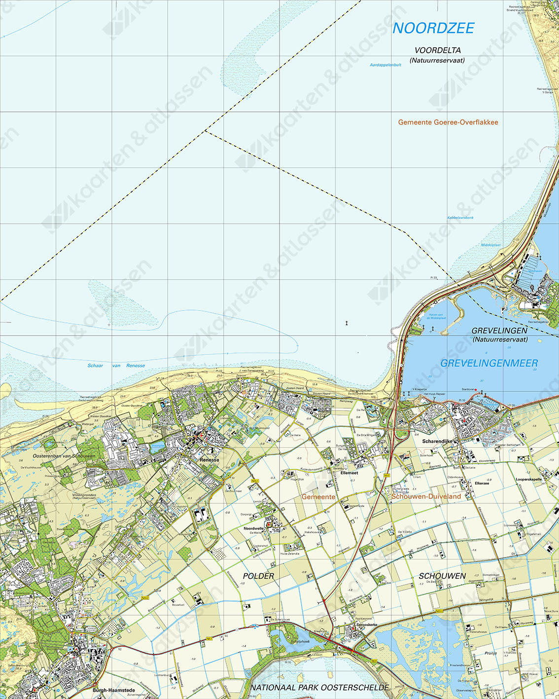 Digitale Topografische Kaart 42E Renesse Digitale Topografische Kaart 42E Renesse
