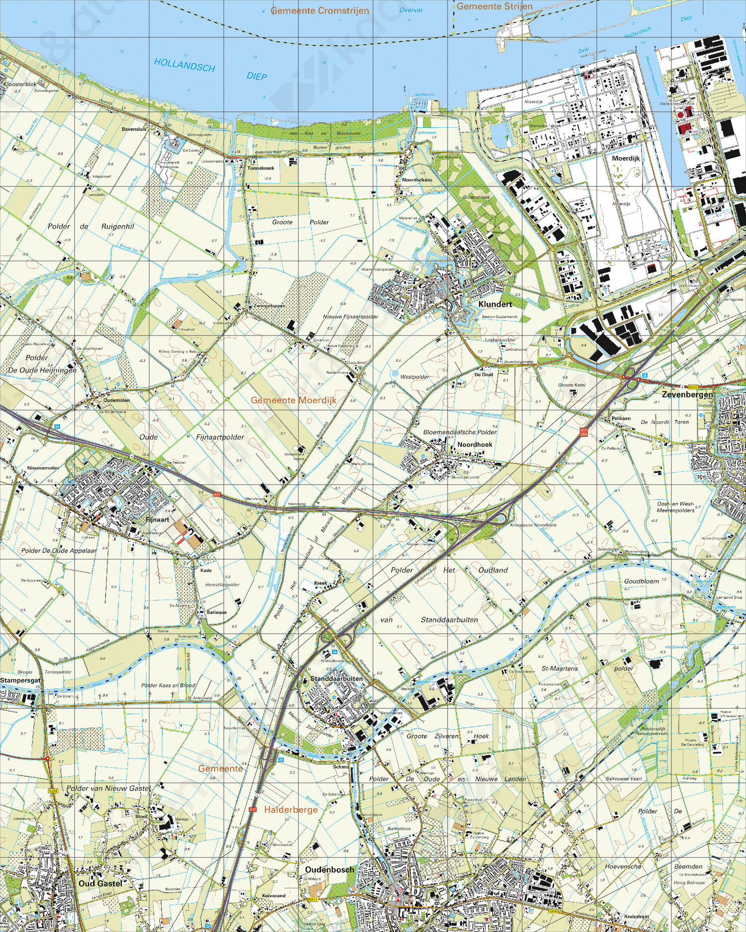 Topografische Kaart 43H Klundert