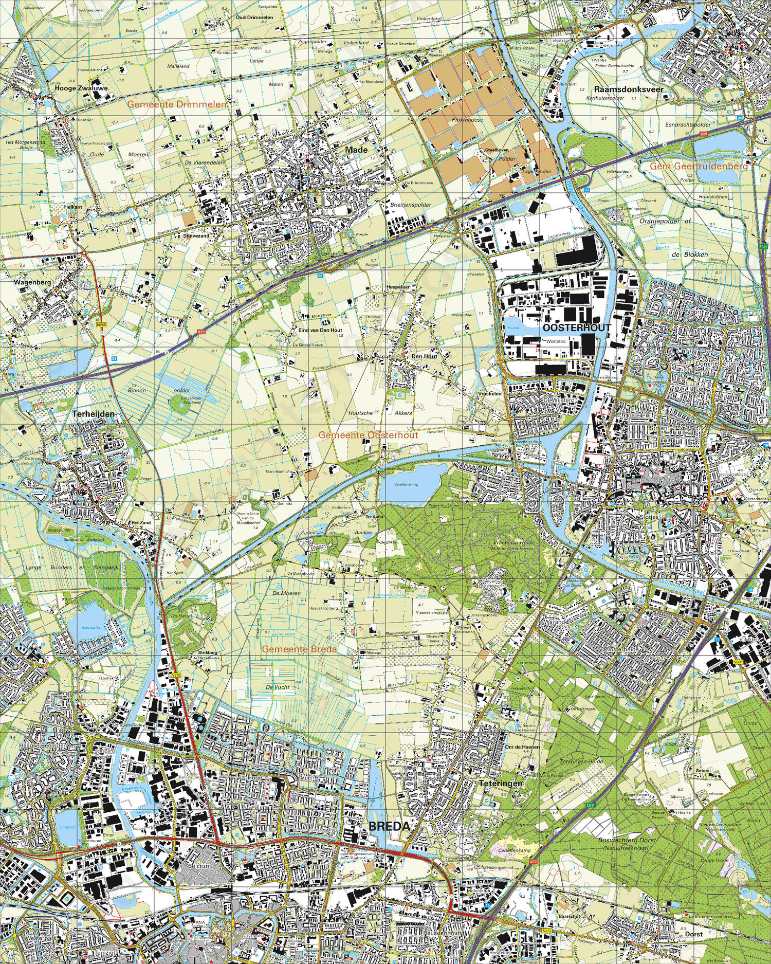 Digitale Topografische Kaart 44D Oosterhout