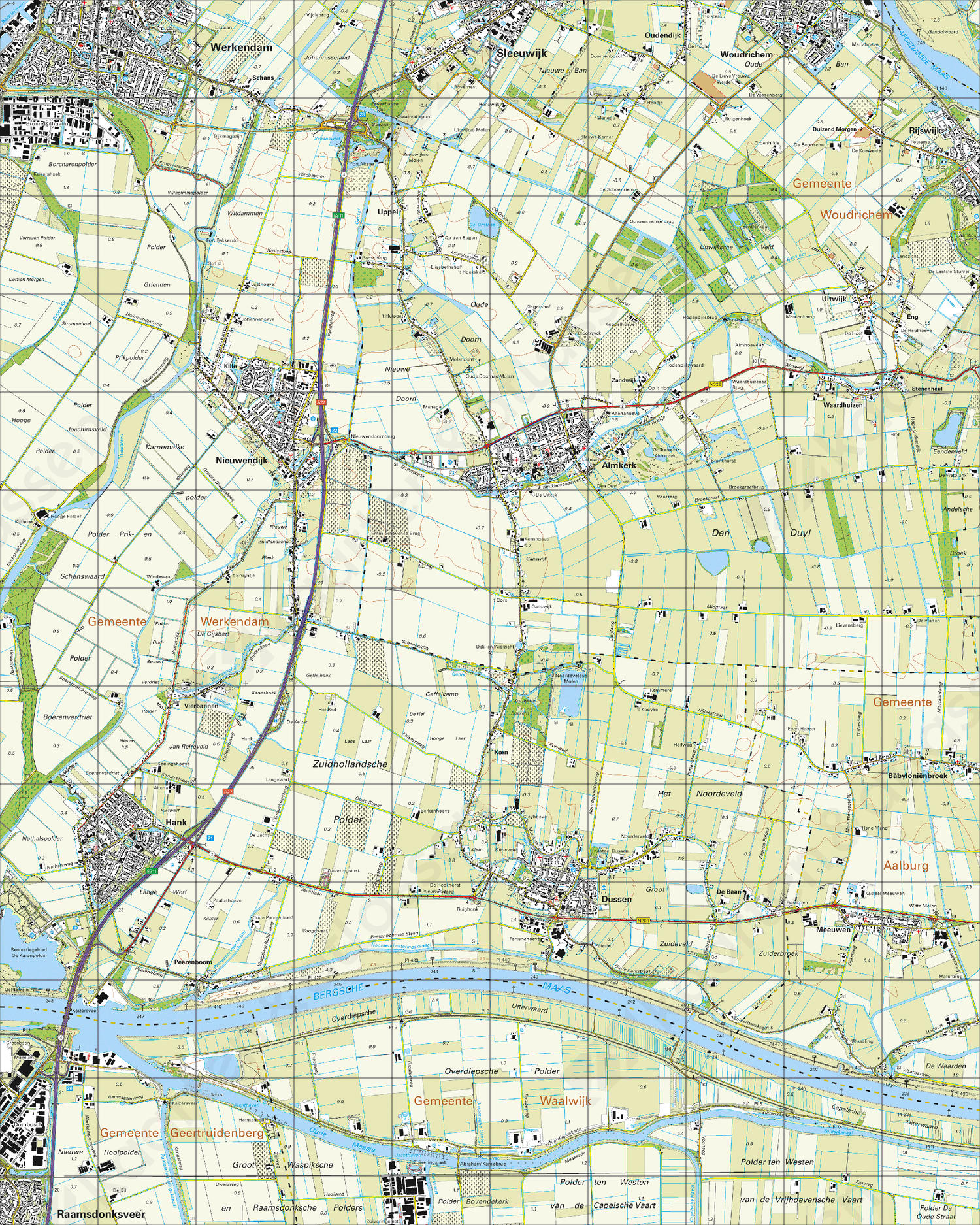 Digitale Topografische Kaart 44E Almkerk