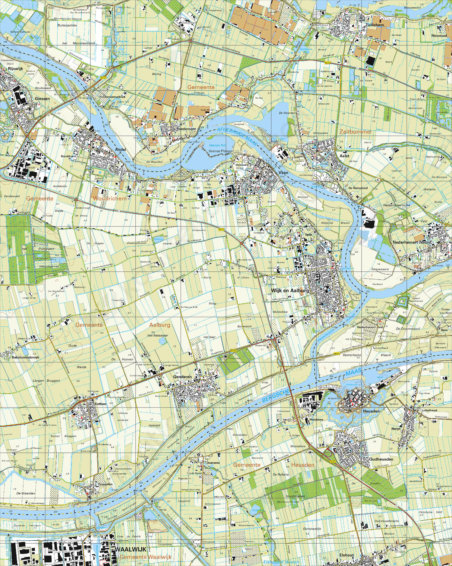 Topografische Kaart 44F Heusden