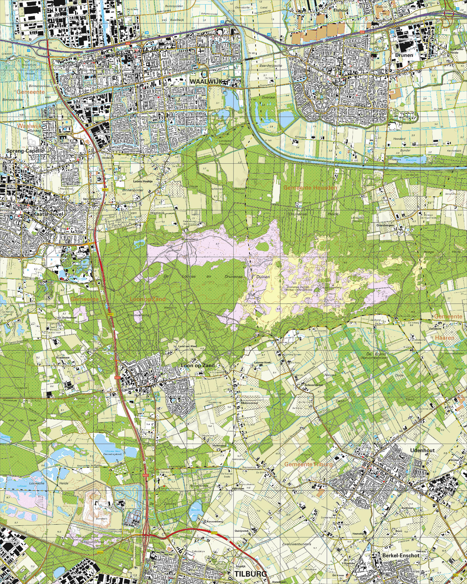 Digitale Topografische Kaart 44H Waalwijk