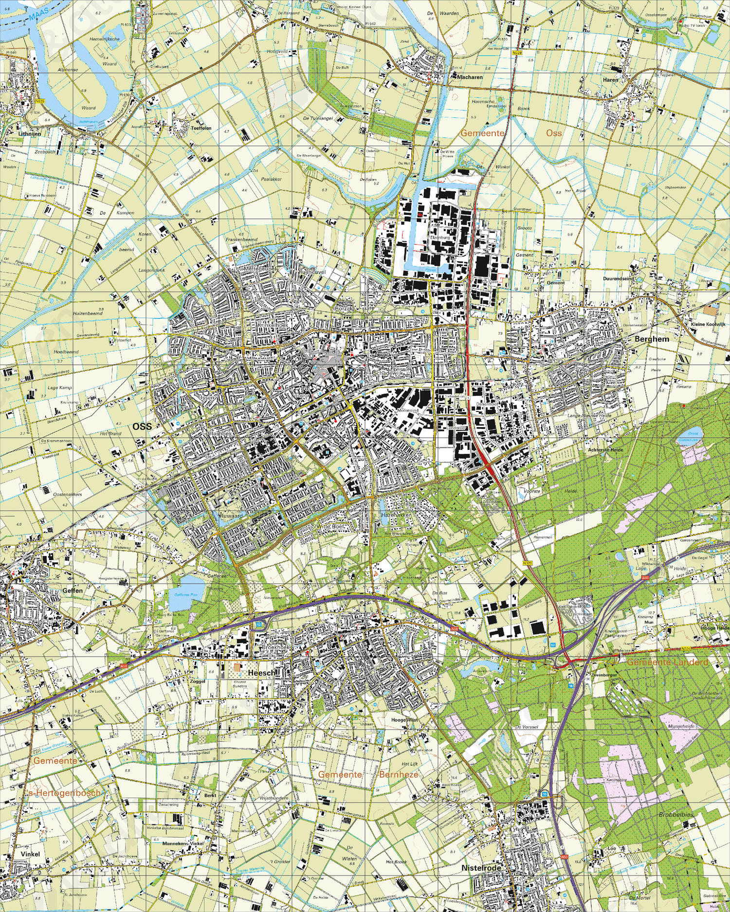 Digitale Topografische Kaart 45E Oss