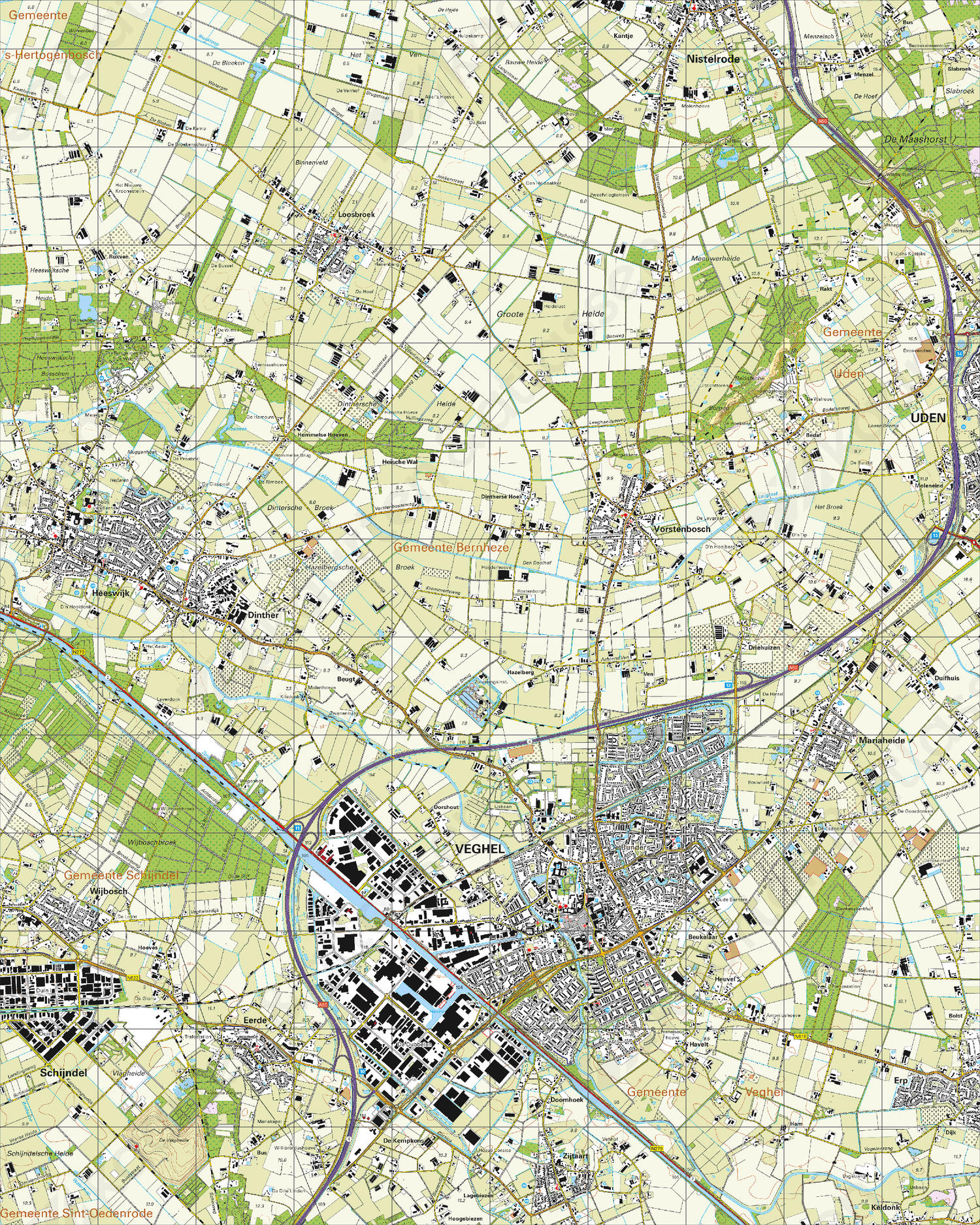 Topografische Kaart 45G Veghel