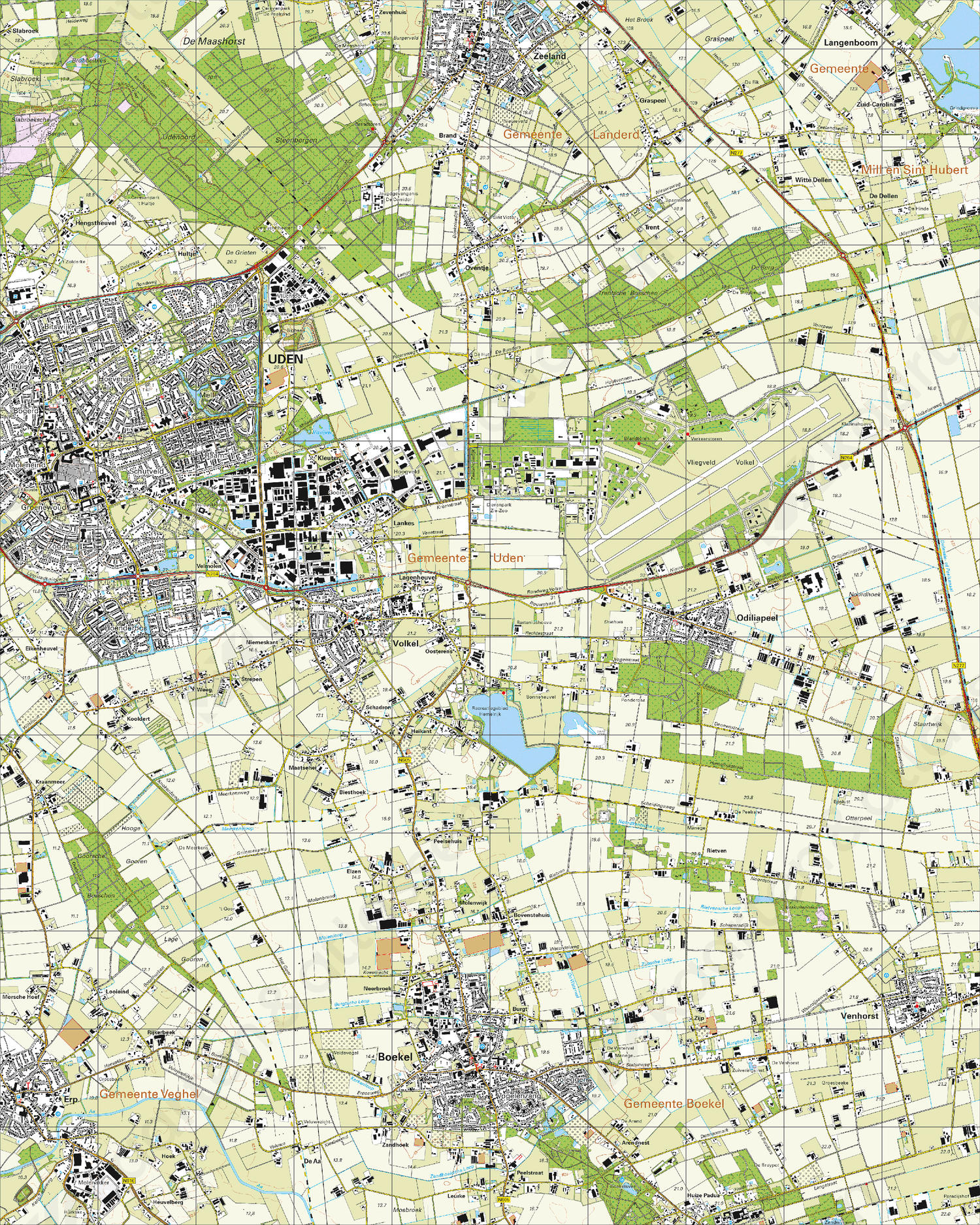 Topografische Kaart 45H Uden