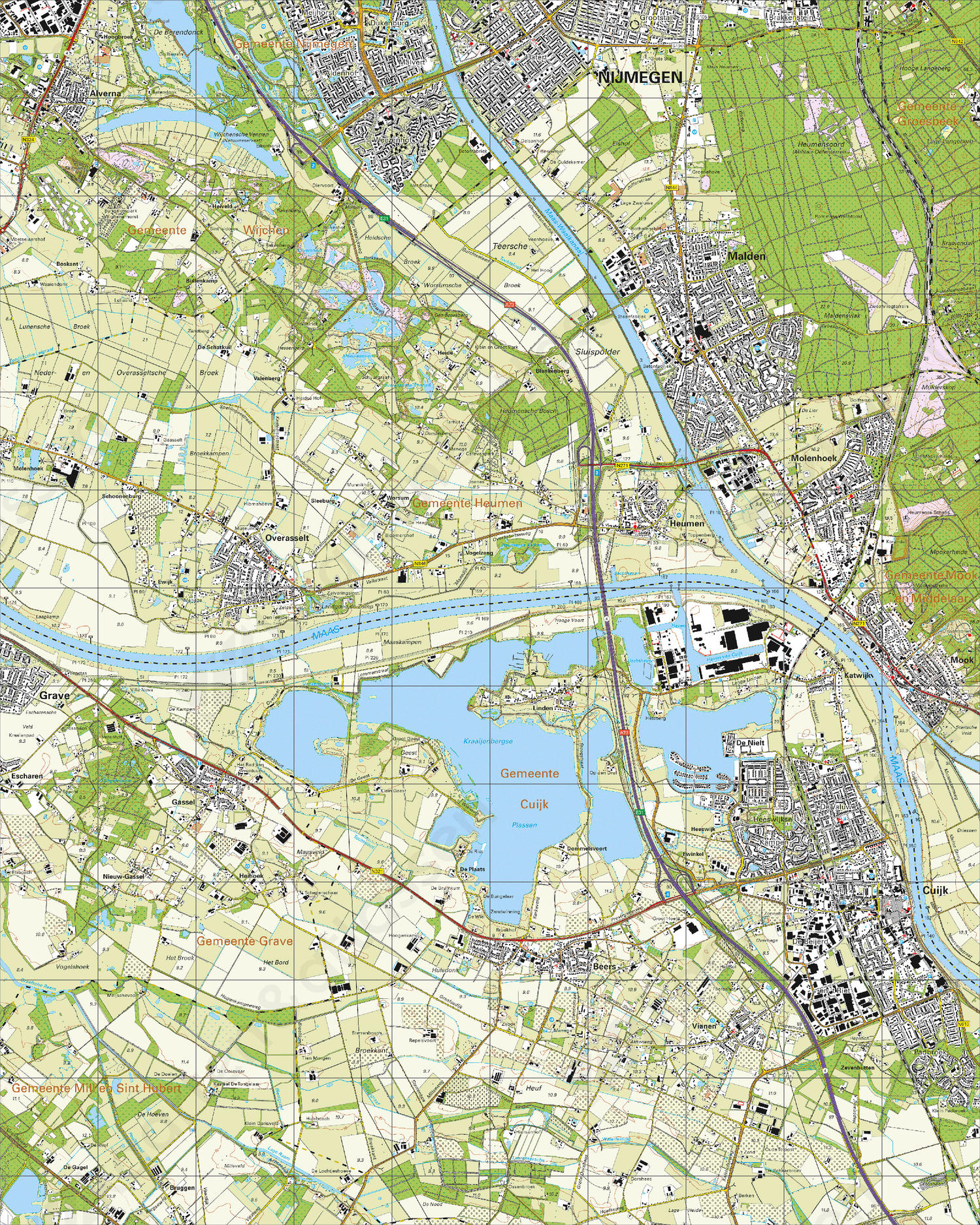 Digitale Topografische Kaart 46A Cuijk