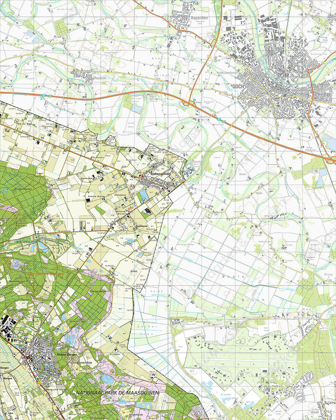 Digitale Topografische Kaart 46G Nieuw-Bergen