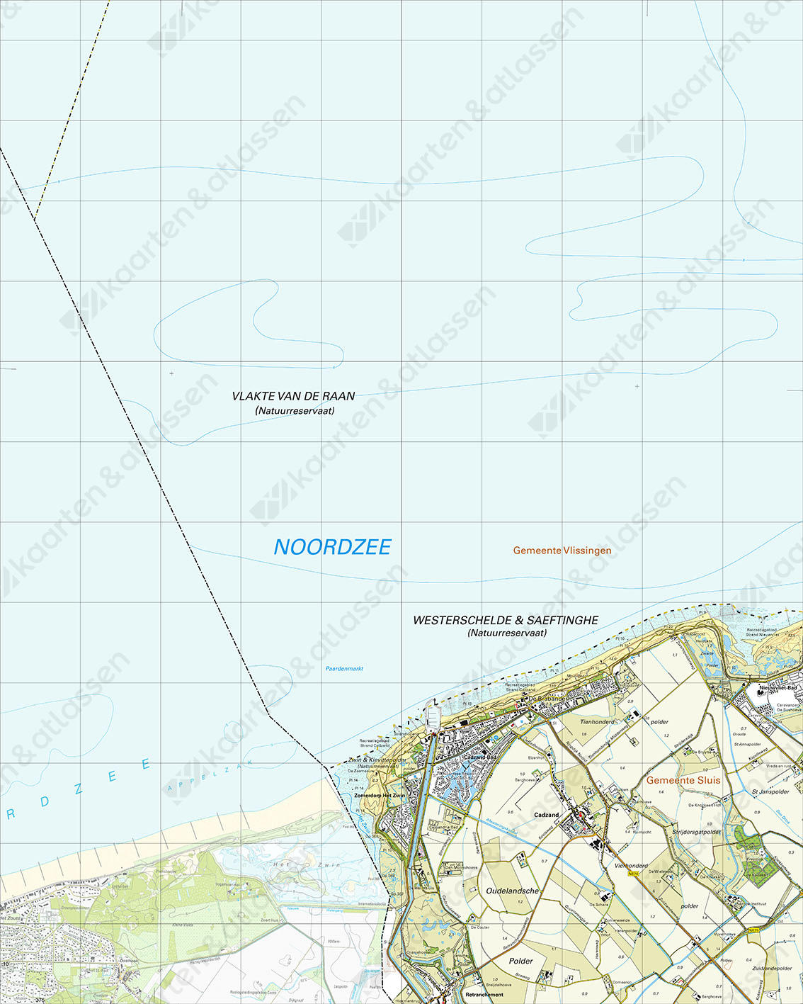 Topografische Kaart 47H Cadzand