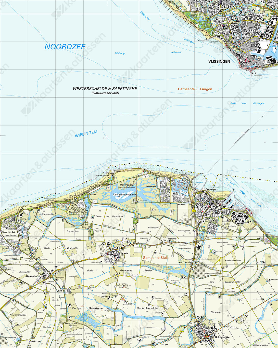 Digitale Topografische Kaart 48C Breskens 
