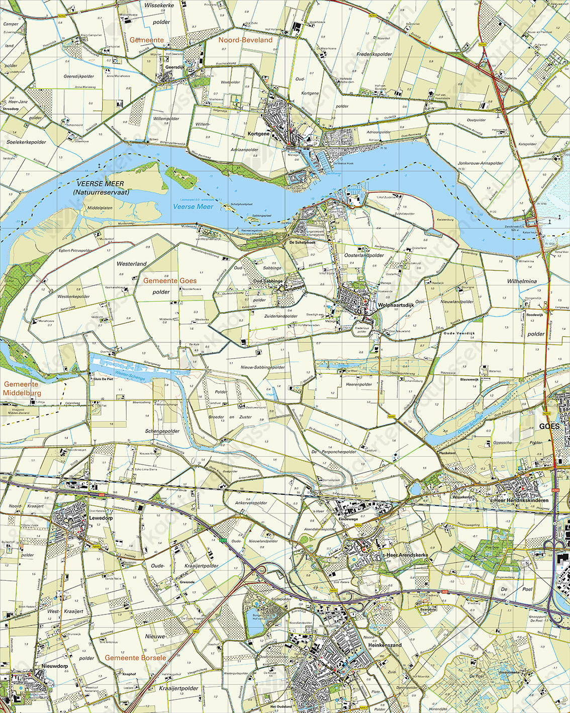 Digitale Topografische Kaart 48E Heinkenszand