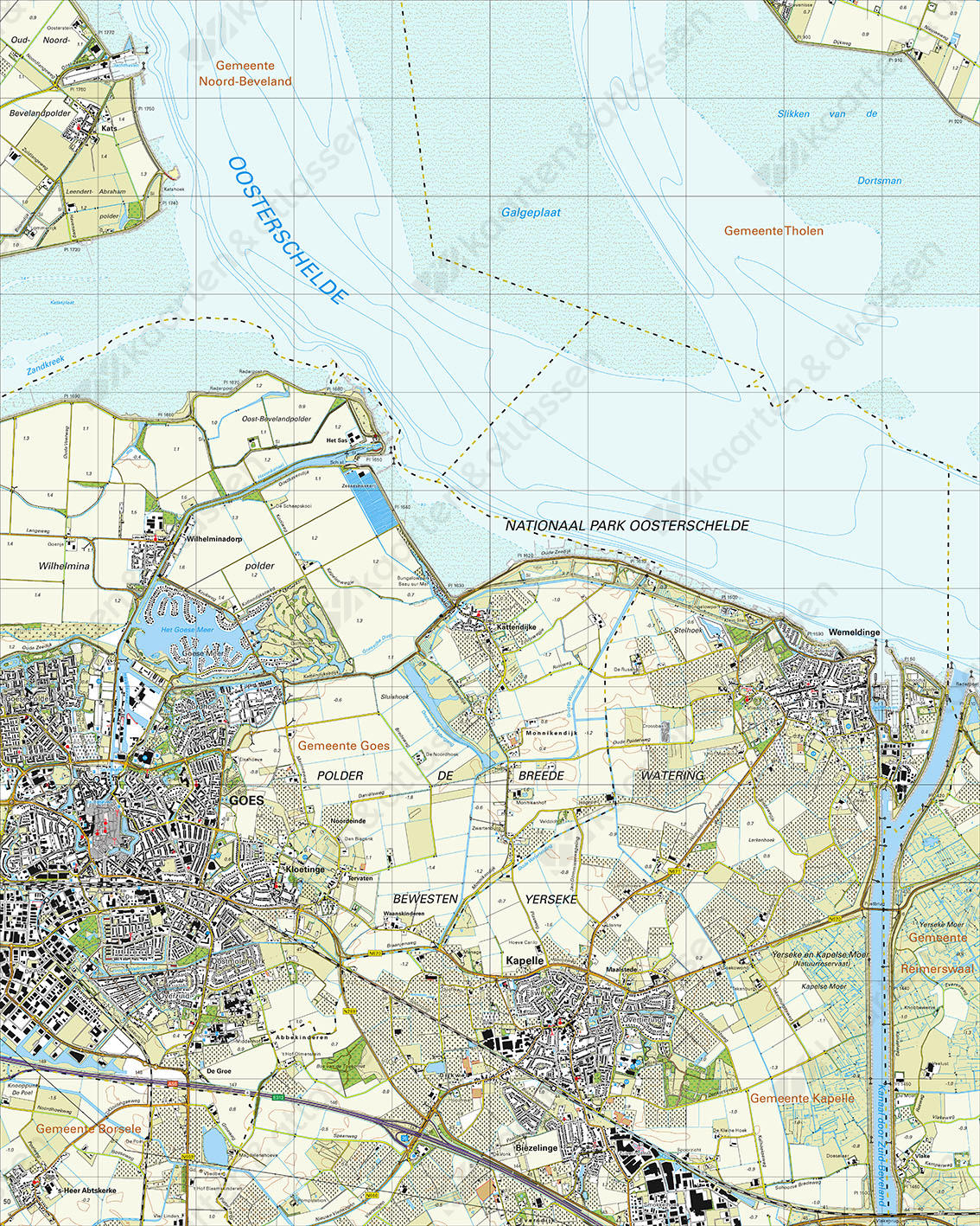 Topografische Kaart 48F Goes Topografische Kaart 48F Goes
