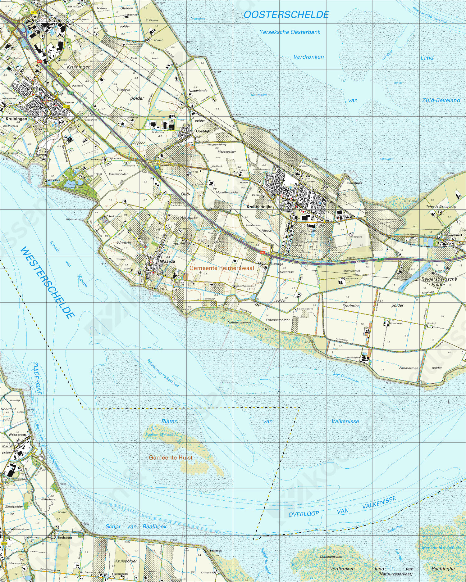 Digitale Topografische Kaart 49C Krabbendijke