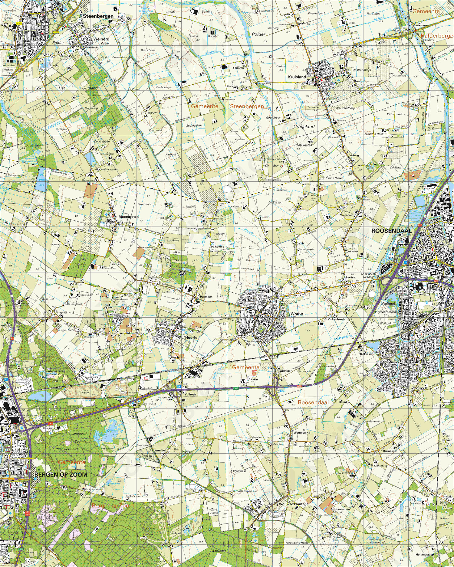 Topografische Kaart 49E Wouw Topografische Kaart 49E Wouw
