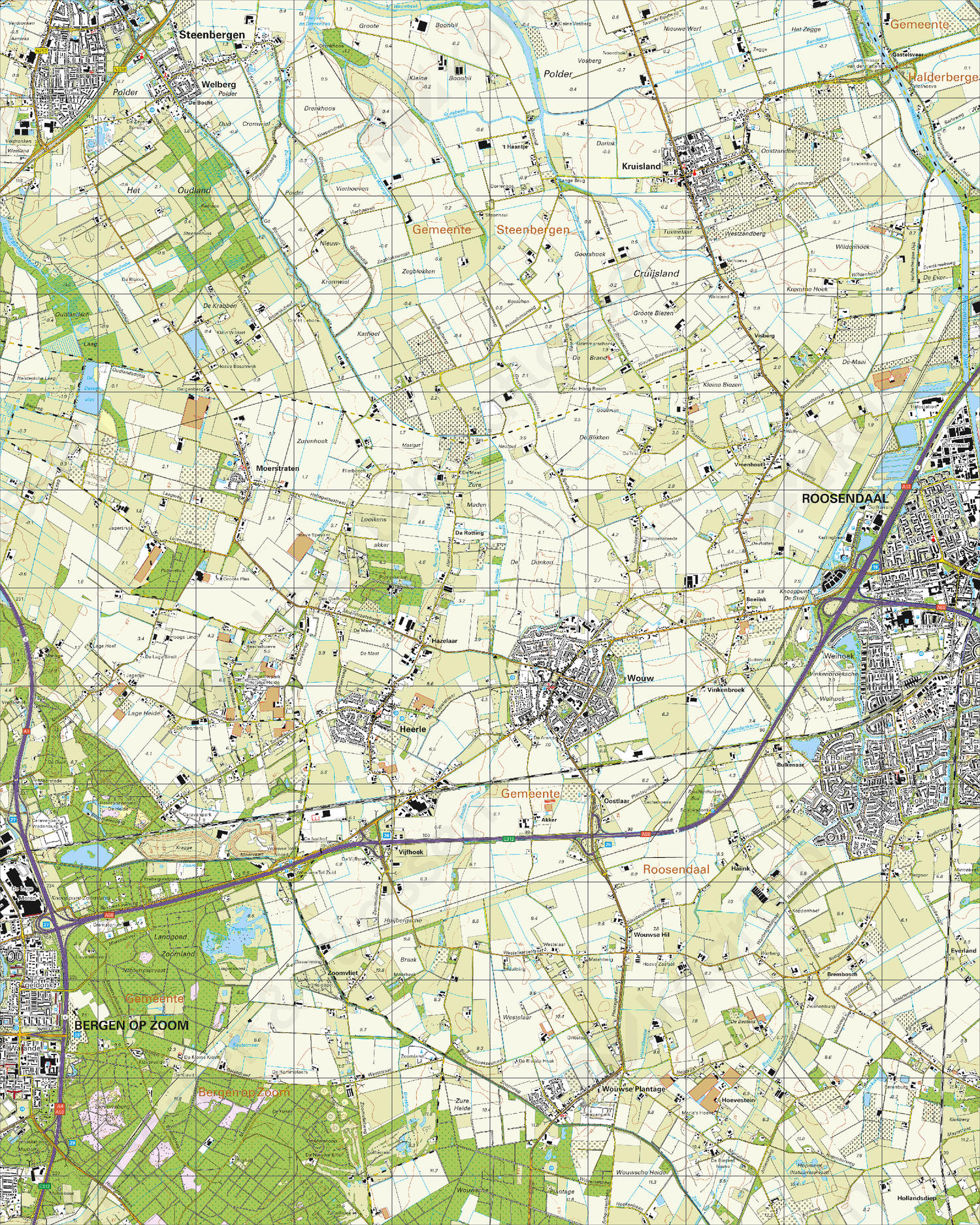 Topografische Kaart 49E Wouw