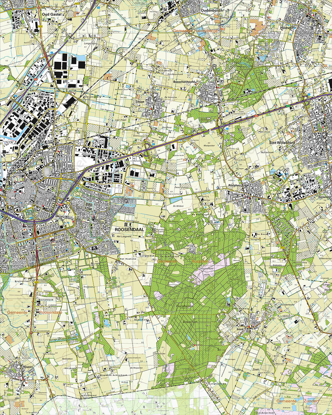 Topografische Kaart 49F Roosendaal