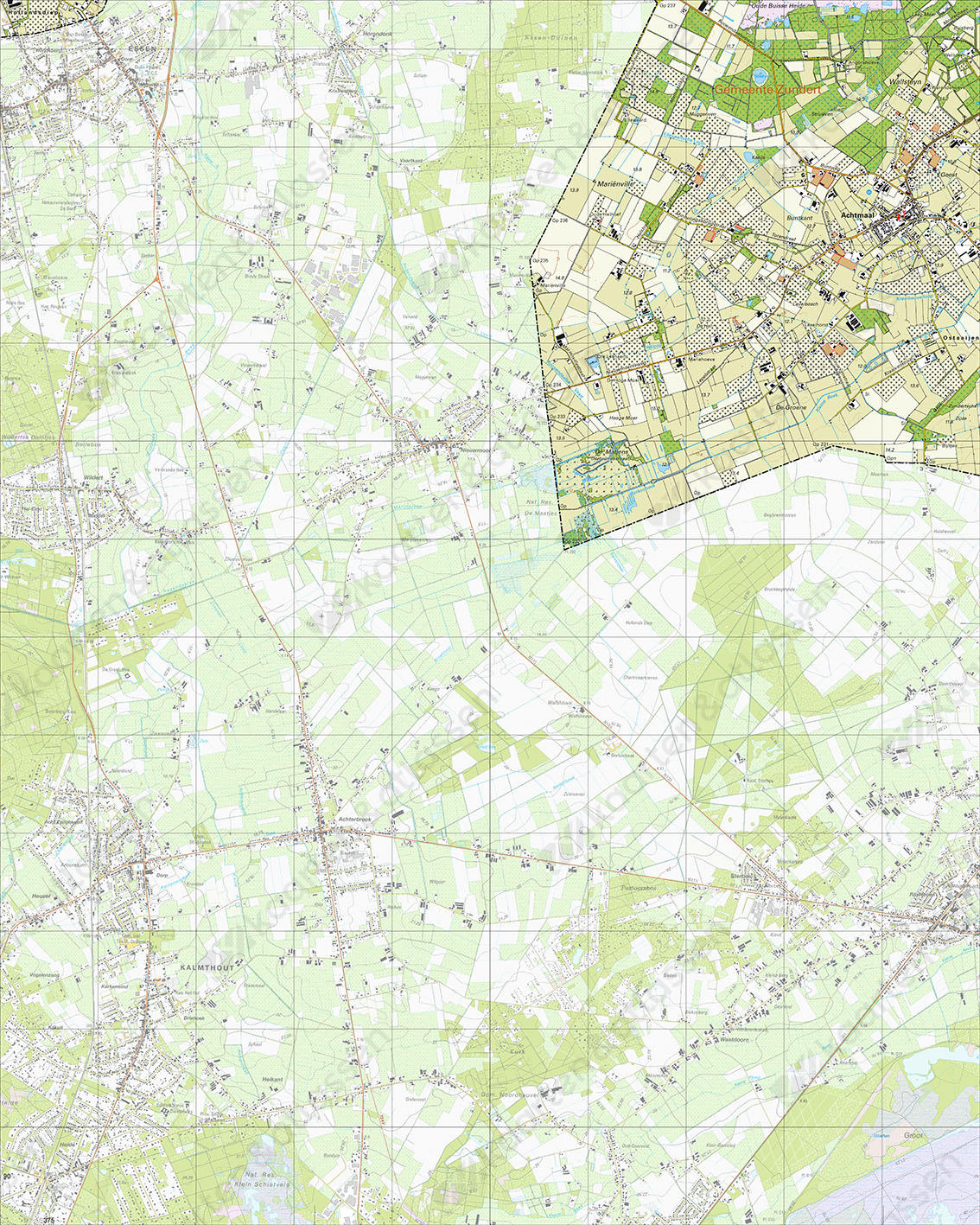 Topografische Kaart 49H Achtmaal Topografische Kaart 49H Achtmaal