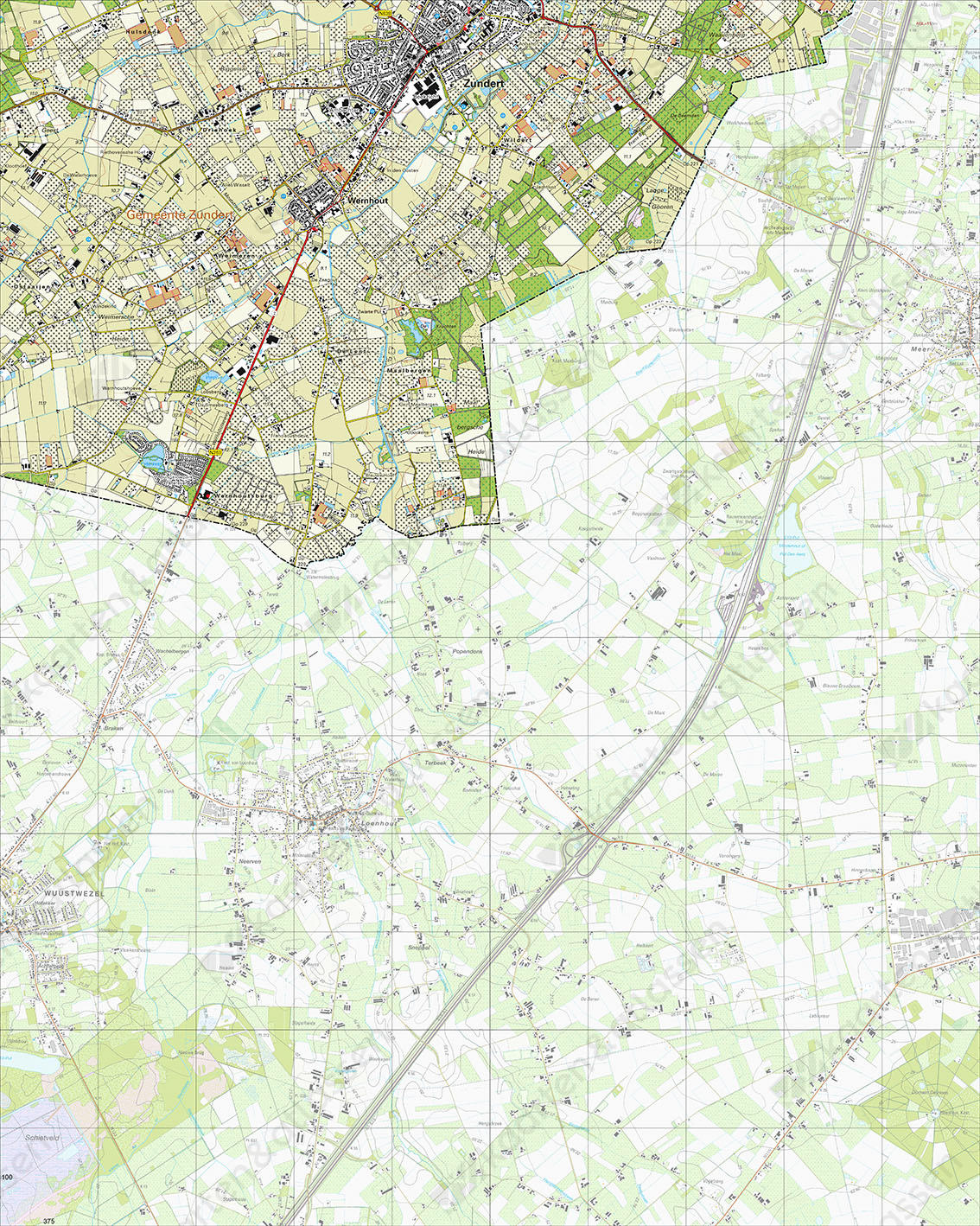 Digitale Topografische Kaart 50C Zundert 