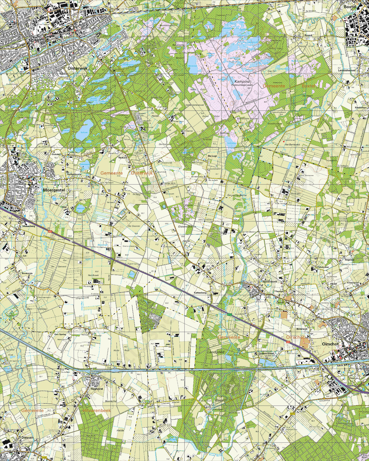 Digitale Topografische Kaart 51A Oisterwijk