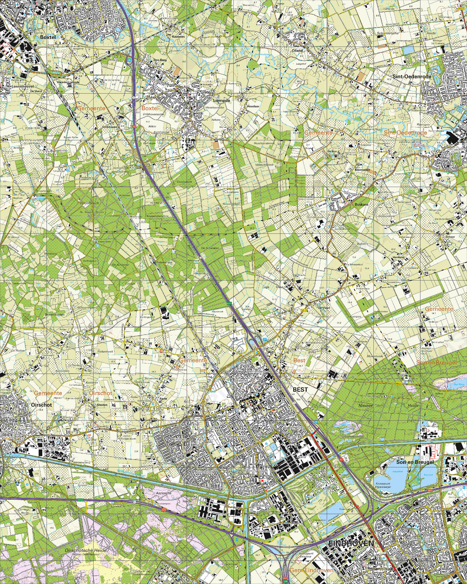 Topografische Kaart 51B Best