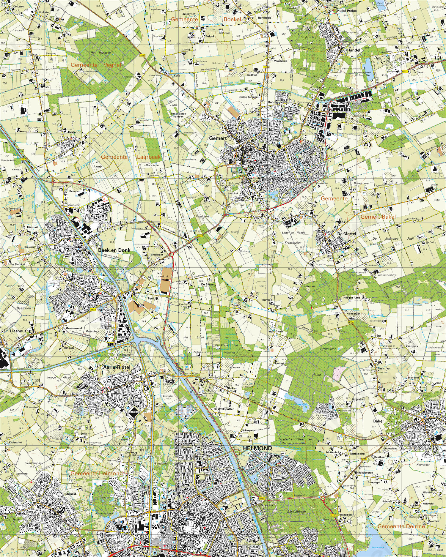 Topografische Kaart 51F Helmond Digitale Topografische Kaart 51F Helmond