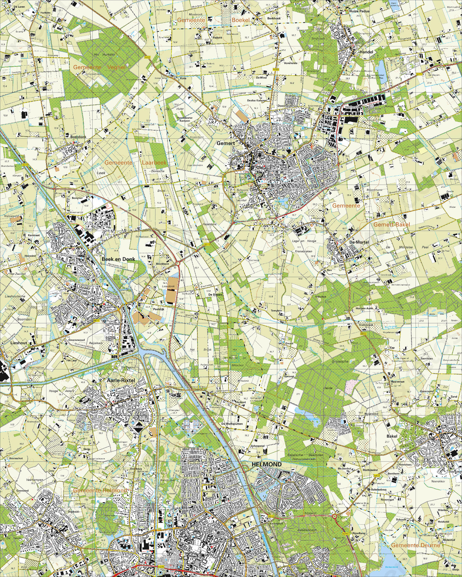 Topografische Kaart 51F Helmond