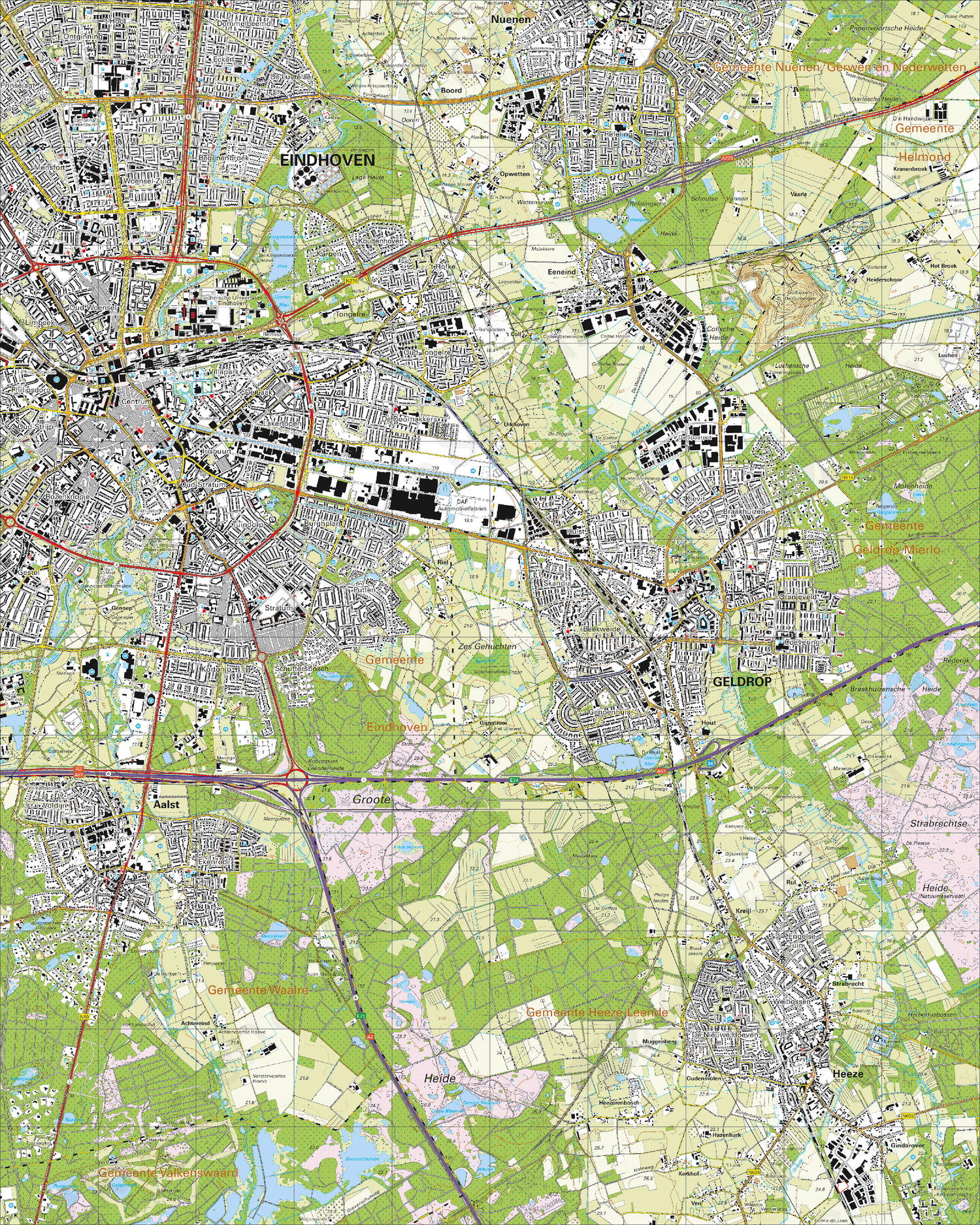 Topografische Kaart 51G Eindhoven