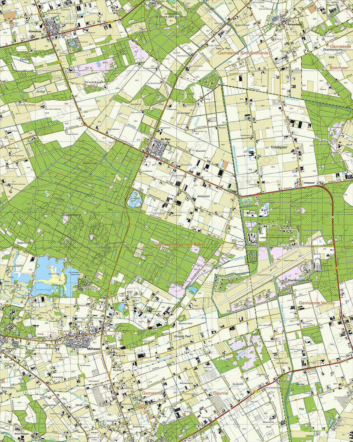 Digitale Topografische Kaart 52A Milheeze 