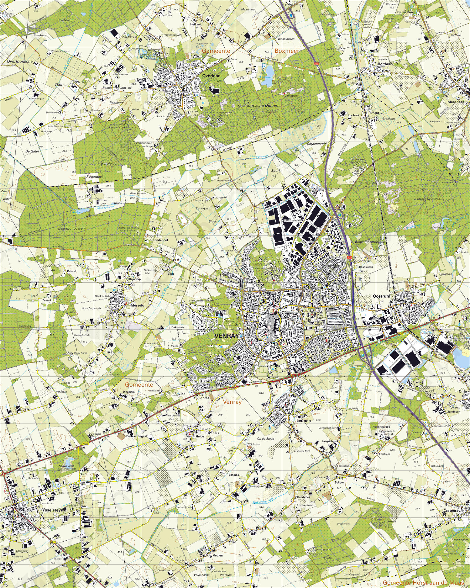 Topografische Kaart 52B Venray