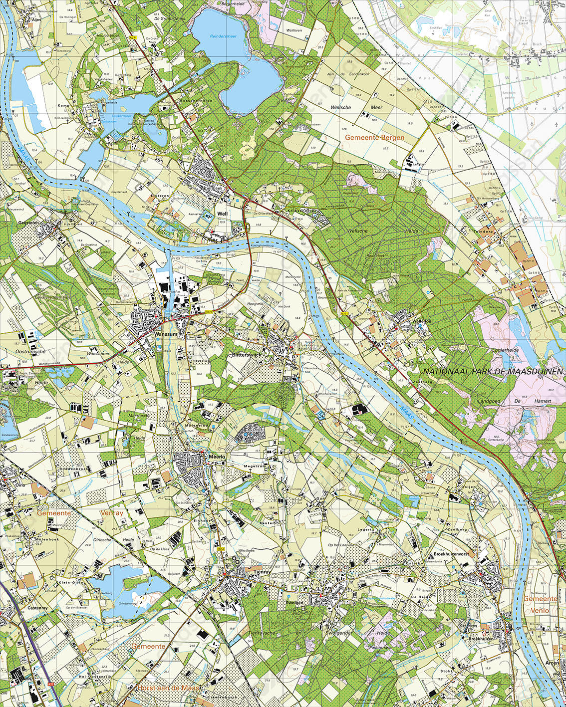 Topografische Kaart 52E Well Topografische Kaart 52E Well
