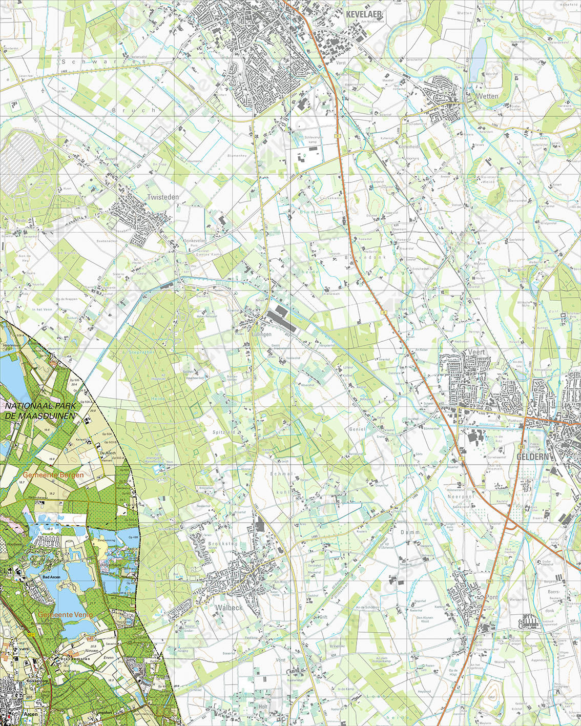 Topografische Kaart 52F Bad Arcen Topografische Kaart 52F Bad Arcen