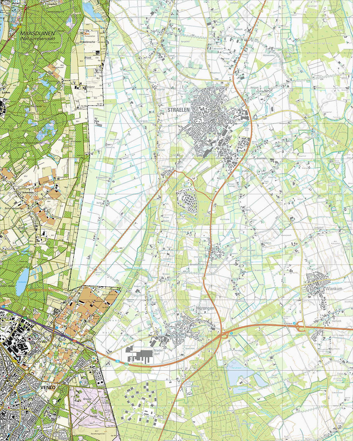 Digitale Topografische Kaart 52G Venlo