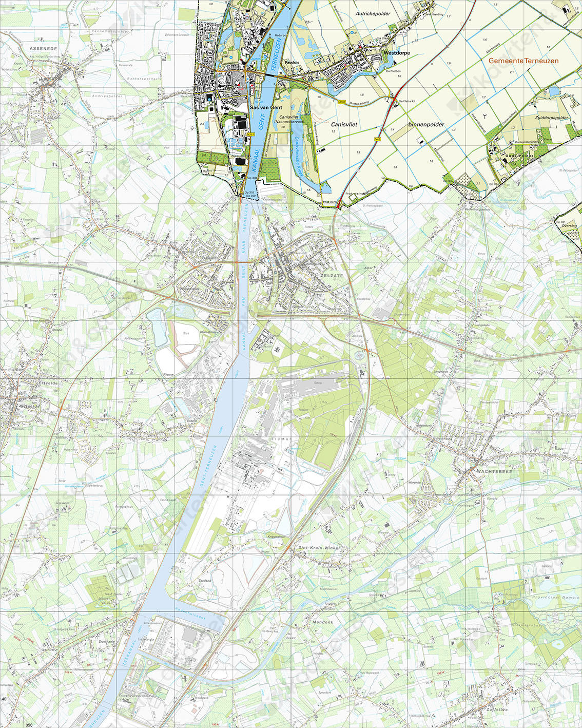 Digitale Topografische Kaart 54G Sas van Gent Digitale Topografische Kaart 54G Sas van Gent