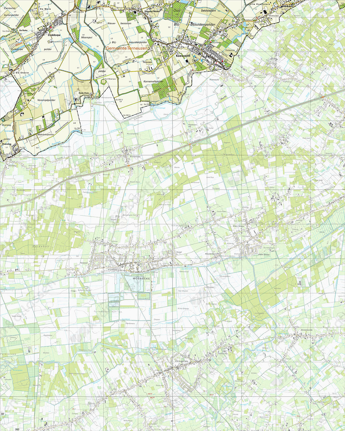 Topografische Kaart 54H Koewacht Topografische Kaart 54H Koewacht