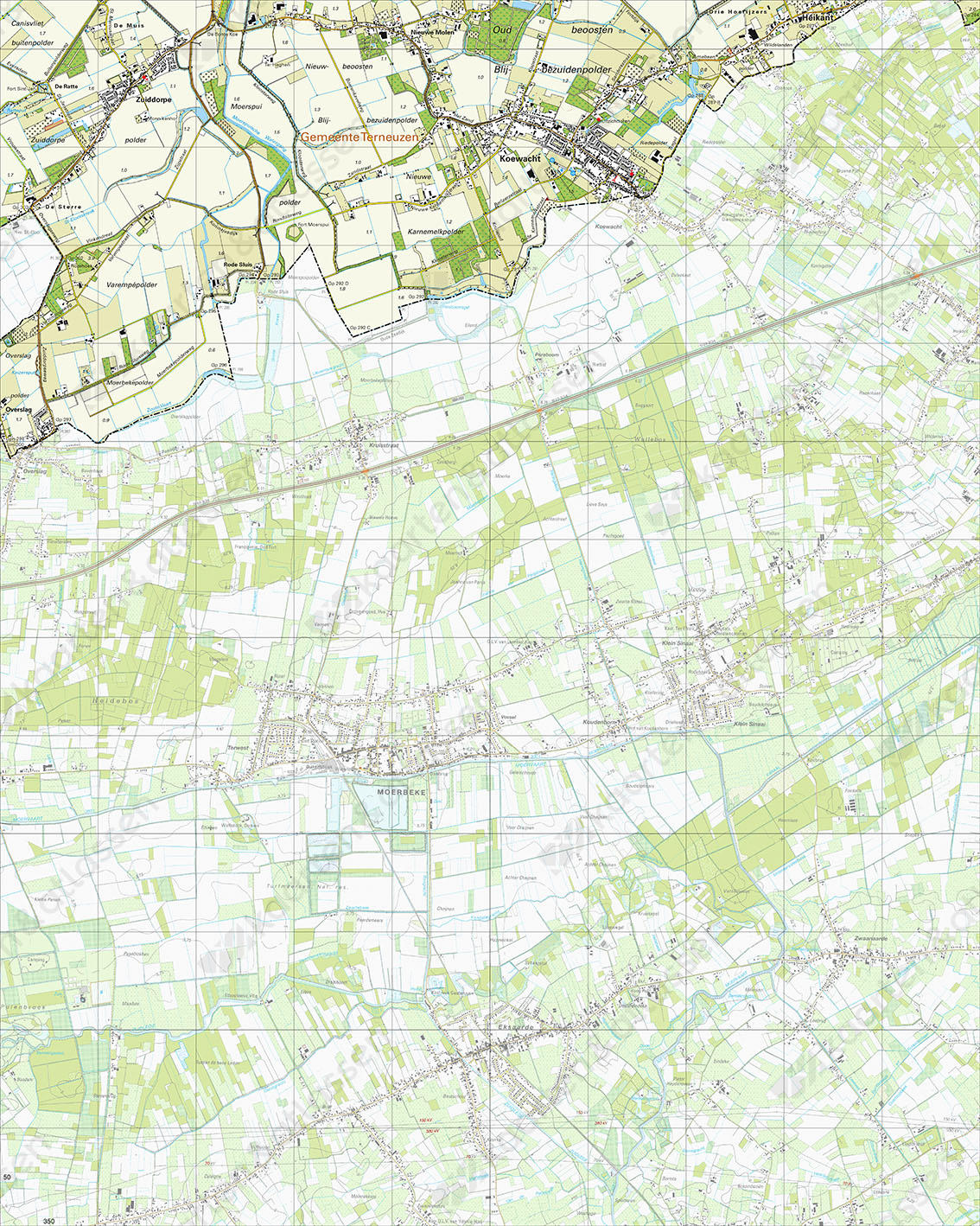 Digitale Topografische Kaart 54H Koewacht Digitale Topografische Kaart 54H Koewacht