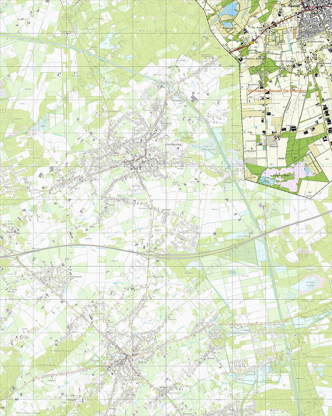 Topografische Kaart 56F Voortse Heikant