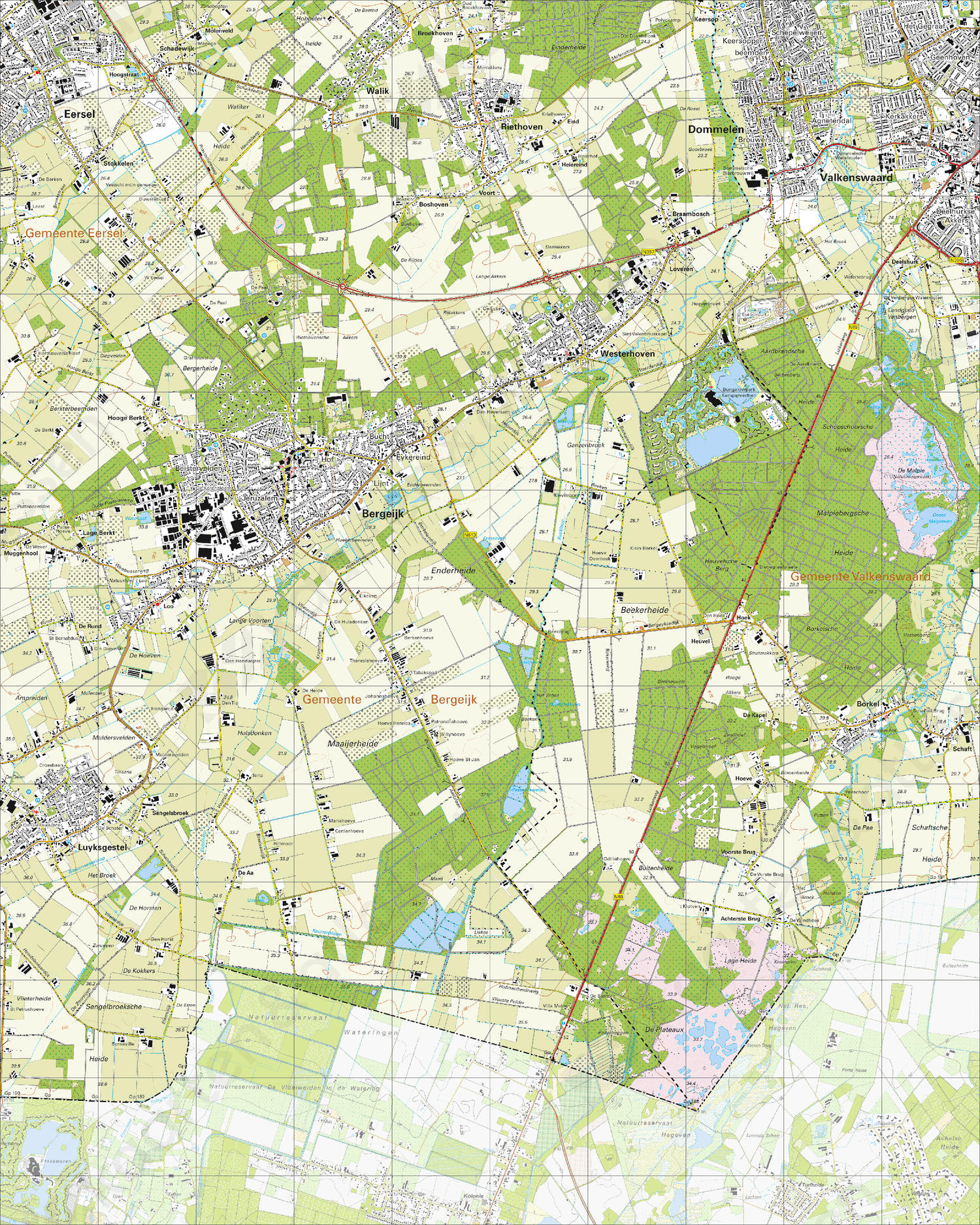 Topografische Kaart 57B Bergeijk Digitale Topografische Kaart 57B Bergeijk