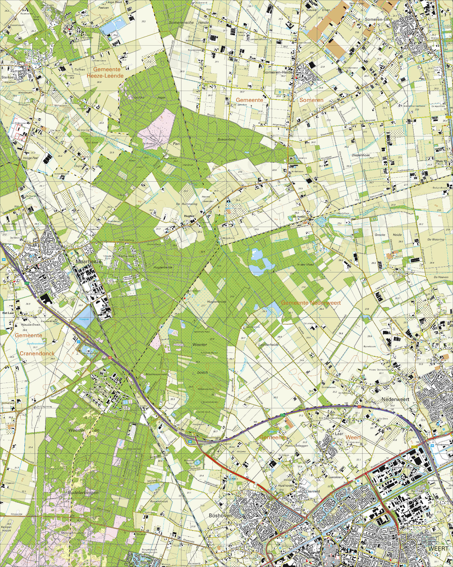Digitale Topografische Kaart 57F Maarheze